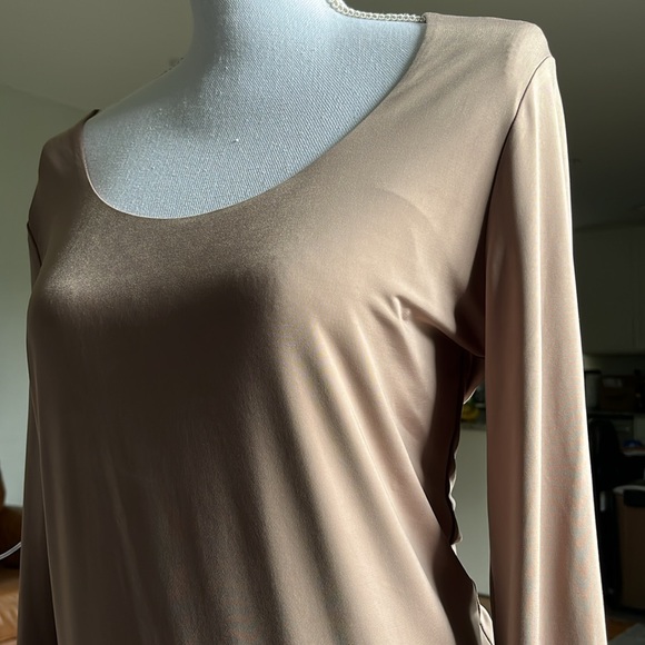 Express bodysuit contour crewneck long sleeve mocha brown size large - Picture 4 of 9